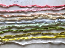 Load image into Gallery viewer, 50 Yard Bundles Recycled Silk Sari Ribbon