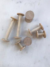 Load image into Gallery viewer, Wooden Spools, handmade + minimalist