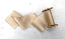 Load image into Gallery viewer, Charmeuse Silk Ribbon, Crème Brûlée