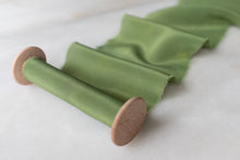 Load image into Gallery viewer, Moss, Crepe de Chine ribbon