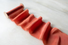 Load image into Gallery viewer, Coral, silk crepe de Chine ribbon
