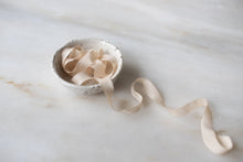 Load image into Gallery viewer, Meringue, narrow cream silk ribbon