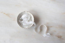 Load image into Gallery viewer, White, narrow silk ribbon