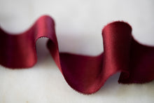 Load image into Gallery viewer, Charmeuse Silk Ribbon, Cranberry