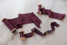 Load image into Gallery viewer, Merlot, crepe de chine ribbon