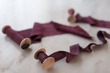 Load image into Gallery viewer, Merlot, crepe de chine ribbon