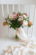 Load image into Gallery viewer, Champagne, cream crepe de chine ribbon