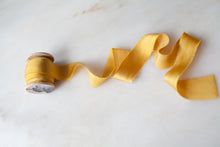 Load image into Gallery viewer, Mustard, yellow silk ribbon