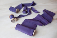 Load image into Gallery viewer, Night, Purple Crepe de Chine Ribbon