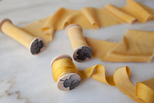 Load image into Gallery viewer, Goldenrod, silk crepe de chine ribbon