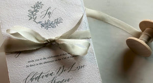 Cloud, narrow grey silk ribbon