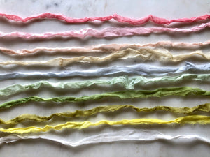 Upcycled Silk Chiffon Sari Ribbon