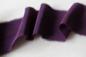 Maeve, violet crepe de chine ribbon