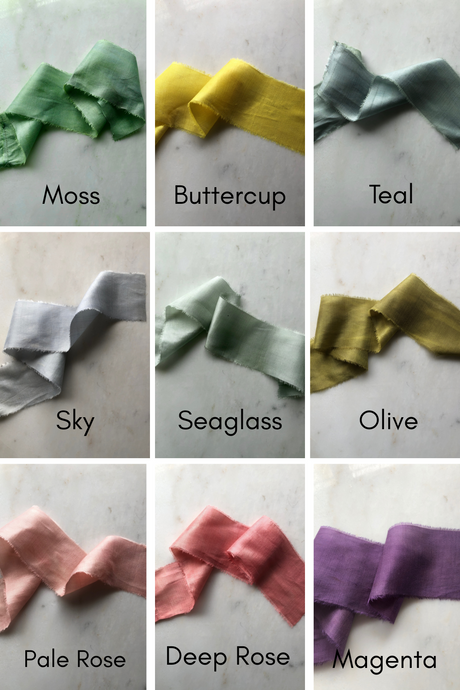 Upcycled Wide Silk Sari Ribbon