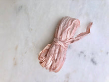 Load image into Gallery viewer, 10 yard bundle silk sari ribbon in a pretty pale pink