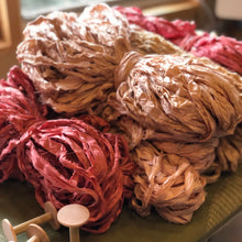 Load image into Gallery viewer, 50 yard Bundles Recycled Silk Sari Ribbon