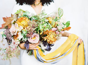 Goldenrod, silk crepe de chine ribbon