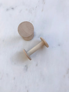Wooden Spools, handmade + minimalist