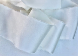 Charmeuse Silk Ribbon, White