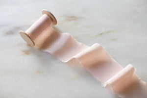 Toinette, pink crepe de chine ribbon