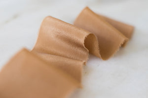 Caramel, silk crepe de chine ribbon