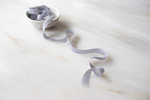 Slate, grey silk ribbon