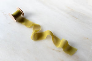 Chartreuse, Silk Chiffon Ribbon