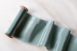 Seaglass, blue-green crepe de chine
