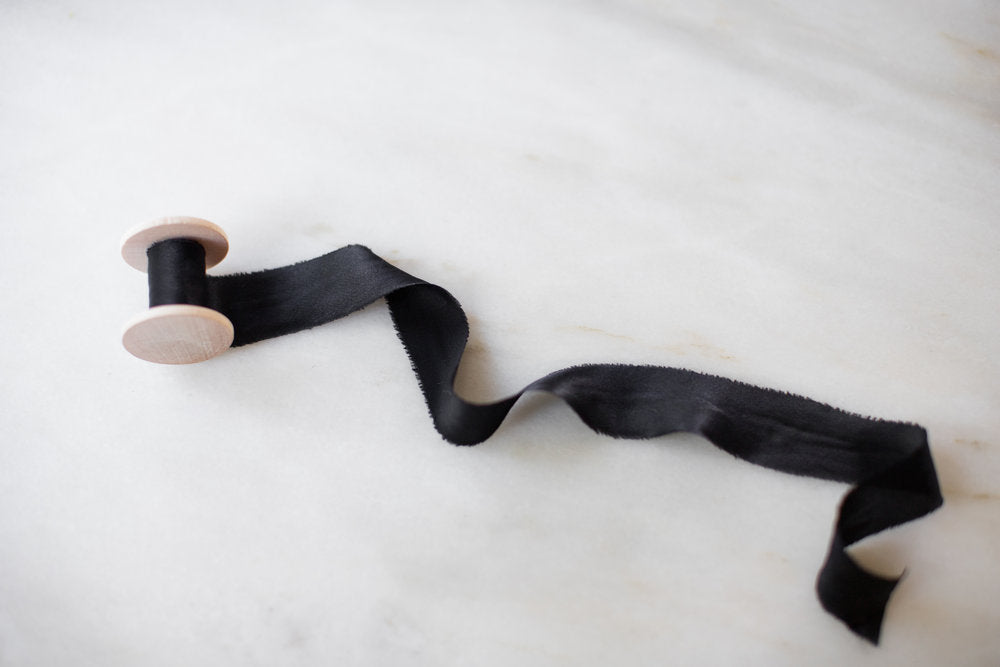 Black silk ribbon as background, abstract and luxury brand desig #1  Photograph by Anneleven Store - Fine Art America