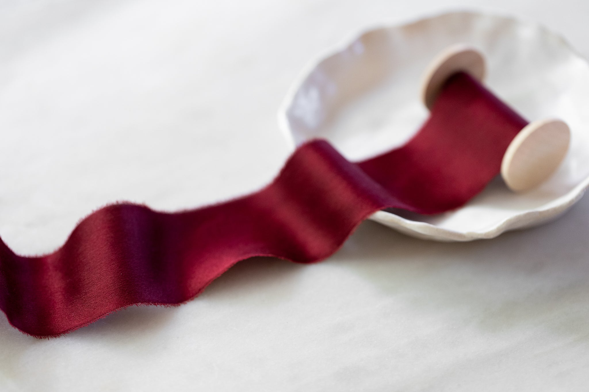 Cranberry Red Silk Charmeuse Ribbon – Nettle + Silk
