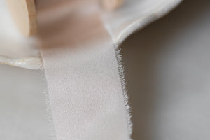 Charmeuse Silk Ribbon, Pale Blush