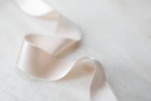 Charmeuse Silk Ribbon, Pale Blush