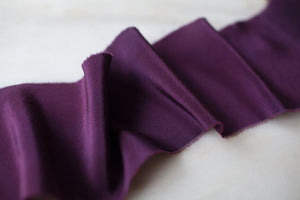 Maeve, violet silk ribbon