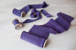Night, purple silk ribbon