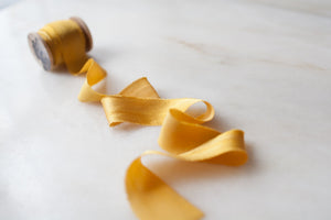 Mustard, silk crepe de chine
